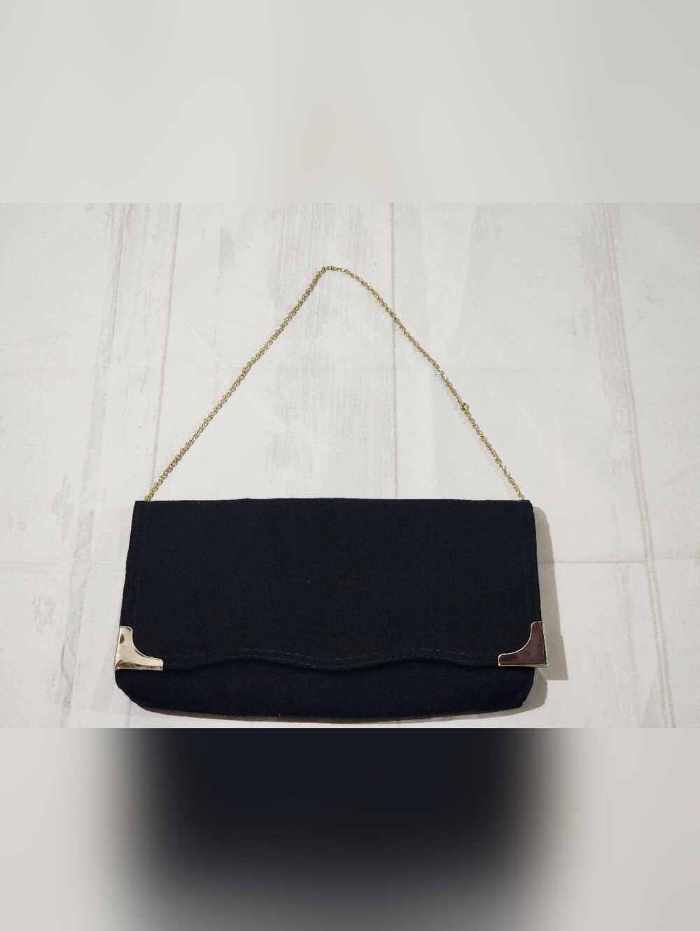Vintage Fay Swafford Black Evening Clutch